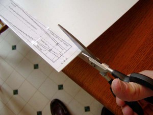 Cutting out the limb template