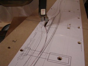 Cutting out the bow shape